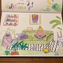 Mein Abschlussprojekt für den Kurs: Das Skizzenbuch als Erkundungsreise: Finde deinen Zeichenstil. Een project van Traditionele illustratie,  Schetsen,  Creativiteit,  Tekening, Aquarelschilderen, Sketchbook y Schilderen met gouache van heraknitz - 06.01.2024