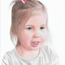my neice. Un projet de Beaux Arts, Dessin, Dessin au cra, on, Dessin réaliste , et Dessin de portrait de Kate Sarah Howard Howard - 06.01.2024