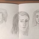 Mein Abschlussprojekt für den Kurs: Skizzenbuch für Porträts: Erkunde das menschliche Gesicht. Een project van  Schetsen,  Tekening,  Portrettekening,  Artistieke tekening y Sketchbook van danielakaiserwt - 06.01.2024