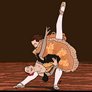 Ilustração vetorial - Bailarinos. Ilustração vetorial projeto de Tati Pinup - 07.01.2024