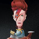 Space Oddity, tributo a Bowie. Digital Illustration project by Roselino López Ruiz - 01.10.2024