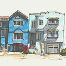 My project for course: Expressive Architectural Sketching with Colored Markers. Un projet de Esquisse , Dessin, Illustration architecturale, Carnet de croquis et Illustration à l'encre de Ruoxi - 11.01.2024
