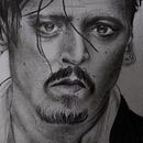 Johnny Depp. Een project van Traditionele illustratie van Montse Resendiz - 11.01.2024