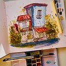 Mi proyecto del curso: Dibujo arquitectónico expresivo . Un proyecto de Bocetado, Dibujo, Ilustración arquitectónica, Sketchbook e Ilustración con tinta de Lou Roman - 10.01.2024