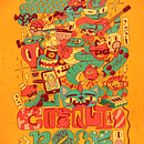 POSTER GANADOR COSQUIN ROCK 2024. Un proyecto de Diseño, Ilustración digital, Publicidad, Ilustración tradicional, Dirección de arte, Br, ing e Identidad, Diseño de personajes, Diseño gráfico, Tipografía, Lettering, Ilustración vectorial, Diseño de carteles y Dibujo de Anto Capriotti - 10.01.2024