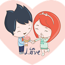 In love. Ilustração vetorial projeto de Val Petrova - 19.02.2019