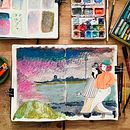 Drizzle Drizzle Drizzle. Un projet de Illustration traditionnelle, Beaux Arts, Esquisse , Dessin , et Carnet de croquis de kristin_dangerpoodle - 15.01.2024