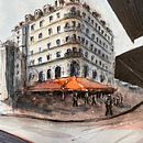 Al no tener todavía papel bueno de acuarela he hecho este dibujo rematado con rotuladores. Projekt z dziedziny  Malarstwo użytkownika Joaquin Casacuberta Gras - 17.01.2024