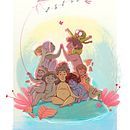Acompañando. Un proyecto de Ilustración infantil, Ilustración editorial, Dibujo e Ilustración digital de alicia borges - 18.01.2024