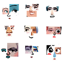 Caras. Traditional illustration, Character Design, and Painting project by Manuela Gutierrez - 01.22.2024