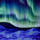 "Northern Lights" Tutorial Painting. Artesanato, Artes plásticas, e Pintura projeto de Daphne Frizzle - 23.01.2024