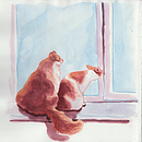 My cat`s sketches. Traditional illustration, Arts, Crafts, and Watercolor Painting project by Viktoriia Yefymenko - 11.07.2023