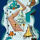 Mon projet du cours : Spa Glagla - Station thermale souterraine. Un proyecto de Ilustración tradicional, Ilustración digital e Ilustración editorial de cj_crea - 25.01.2024