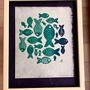 "Fische im Schwarm" schwimmen endlich im eigenen Rahmen. Un progetto di Artigianato di Eva Unrast - 26.01.2024