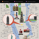 Infografía Mapa NY. Un projet de Illustration traditionnelle , et Design graphique de Rebeca Pola - 27.01.2024