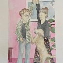 Mein Abschlussprojekt für den Kurs: Verspielte Illustration mit Aquarellfarben und Buntstiften. Un proyecto de Ilustración tradicional, Pintura, Pintura a la acuarela, Dibujo de Retrato y Dibujo con lápices de colores de bara_s - 27.01.2024