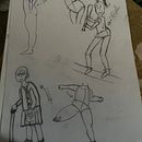 Meu projeto do curso: Técnicas de desenho em sketchbook para iniciantes. Character Design, Sketching, Pencil Drawing, Drawing, and Sketchbook project by Milena Costa - 01.28.2024