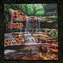 Cascadas coloradas de mi cantón.. Traditional illustration, Fine Arts, Pencil Drawing, Oil Painting, and Naturalistic Illustration project by Samuel Torres - 01.31.2024