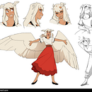 Original Character Sheet. Un proyecto de Diseño de personajes, Animación 2D, Ilustración digital y Concept Art de Lana - 03.02.2024
