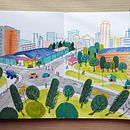 My project for course: Pictorial Sketchbook with Gouache. Projekt z dziedziny Trad, c, jna ilustracja, Sketching,  R, sunek,  R, sunek architektoniczn, Sketchbook i Malowanie gwaszami użytkownika marisabell_krapka - 04.02.2024
