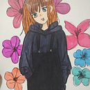 Mi proyecto del curso: Coloreado con marcadores para dibujo manga. Un progetto di Illustrazione tradizionale, Fumetto, Teoria del colore e Manga di Ivania Asencio Plaza - 04.02.2024