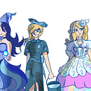 My comic book "Weirdness of Paris" + Cinderella reimagining line up . Character Design, and Comic project by veronichka_barkova - 02.05.2024