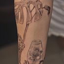 Mi proyecto del curso: Tatuaje botánico con puntillismo. Ilustração tradicional, Desenho de tatuagens e Ilustração botânica projeto de Julian Mora - 05.02.2024