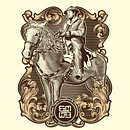 Digital Illustration Engraved line art style "Riding through rustic charm 🐎✨". Ilustração tradicional projeto de ERLDAN TAPIA - 30.01.2024