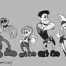 Mes réalisations avec - Character design de style rétro pour l’animation. Un proyecto de Diseño de personajes de Sophie Desormeaux - 07.02.2024