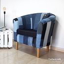 Denim reupholstered TULLSTA armchairs 👖♻️. Un projet de Design, Fabrication de mobilier, Artisanat , et Couture de Pol Vallvé Pomés - 09.02.2024