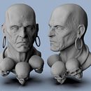 Mi proyecto del curso: Retrato 3D realista con ZBrush y KeyShot Dhalsim. Un projet de 3D, Modélisation 3D , et Conception de personnages 3D de Jean Carlo Pinilla - 28.01.2024