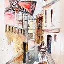 My project for course: Architectural Sketching with Watercolor and Ink Ein Projekt aus dem Bereich Skizzenentwurf, Zeichnung, Aquarellmalerei, Architektonische Illustration, Sketchbook und Illustration mit Tinte von Marlène Pauly - 12.02.2024