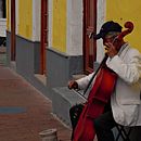 Calle y Cello. Fotografia, Fotografia digital, e Composição fotográfica projeto de Andrés Hurtado - 13.02.2024