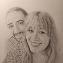 retrato doble a grafito. Un projet de Dessin au cra, on, Dessin, Dessin réaliste, Dessin de portrait, Dessin artistique , et Beaux Arts de César Delgado - 10.12.2023