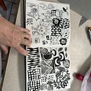My project for course: Sketchbooking with Handmade Stamps. Un proyecto de Ilustración tradicional, Pattern Design, Estampación, Sketchbook y Grabado de Ginger Parkinson - 13.02.2024