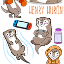 Henry Huron: Ilustración kawaii. Un proyecto de Ilustración tradicional, Diseño de personajes y Manga de Jimmie Castillo - 10.02.2024