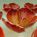 My project for course: 3D jewel-like designs inspired by nature. Een project van 3D y  3D-modellering van ryecrowendesign - 16.02.2024