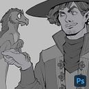 DND Commission. Design de personagens, Design de vestuário, Ilustração digital, e Concept Art projeto de Rachel Taniyama - 17.02.2024