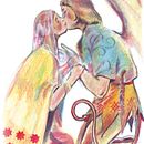 The kiss. Un proyecto de Ilustración tradicional de Violant parejo - 18.02.2024