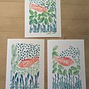 Mein Abschlussprojekt für den Kurs: Skizzenbuch mit handgemachten Stempeln. Un proyecto de Ilustración tradicional, Pattern Design, Estampación, Sketchbook y Grabado de andrea_218568 - 18.02.2024