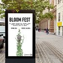 Cartel Festival "Bloom Fest". Design, e Design gráfico projeto de Laura García - 19.02.2024