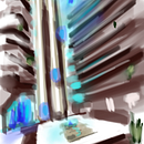 Panoramic Lift. Een project van Digitale illustratie,  Concept art, Digitale tekening y  Digitaal schilderij van Giulia Mercuri - 20.02.2024