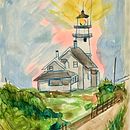 New England Lighthouses an illustration Guide Ein Projekt aus dem Bereich Traditionelle Illustration und Sketchbook von Carmen Caballero-Hushour - 09.11.2023
