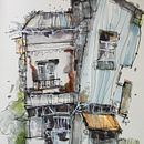 Mein Abschlussprojekt für den Kurs: Expressive Architekturskizzen mit Markern. Un proyecto de Bocetado, Dibujo, Ilustración arquitectónica, Sketchbook e Ilustración con tinta de Barbara Krammer - 24.02.2024