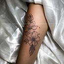 Mi proyecto del curso: Tatuaje botánico con puntillismo. Traditional illustration, Tattoo Design, and Botanical Illustration project by Karla Ivonne Alvarado Carrillo - 02.25.2024