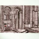 St. Anne's Cathedral Interior, chalk & charcoal. Un progetto di Architettura d'interni, Bozzetti, Illustrazione architettonica e Disegno di Gemma Garrett - 25.02.2024