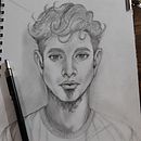 Mi proyecto del curso: Cuaderno de retratos a línea con grafito. Un projet de Beaux Arts, Esquisse , Dessin de portrait , et Carnet de croquis de Rodrigo Villalva - 24.02.2024