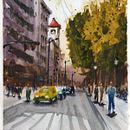 My project for course: Urban Landscapes in Watercolor. Un proyecto de Bellas Artes, Pintura a la acuarela e Ilustración arquitectónica de Ian Dr - 02.12.2023