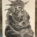 My project for course: Ceramic Illustration with Scratch Art. Traditional illustration, Arts, Crafts, Fine Arts, Drawing, Ceramics, and Engraving project by Karin Bolstad - 02.28.2024