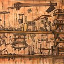 old carpentry workshop. Drawing project by Klaudia Traczyk - 02.28.2024